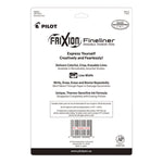 FriXion Fineliner Erasable Porous Point Pen, Stick, Fine 0.7 mm, Assorted Ink, Assorted Barrel, 12/Pack