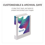 Economy Round Ring View Binders, 3 Rings, 1" Capacity, 8.5 x 5.5, White, 6/Carton