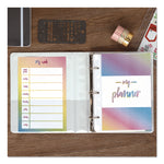 Economy Round Ring View Binders, 3 Rings, 1" Capacity, 8.5 x 5.5, White, 6/Carton