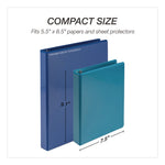 Economy Round Ring View Binders, 3 Rings, 1" Capacity, 8.5 x 5.5, Assorted, 6/Carton