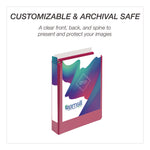 Economy Round Ring View Binders, 3 Rings, 1" Capacity, 8.5 x 5.5, Assorted, 6/Carton