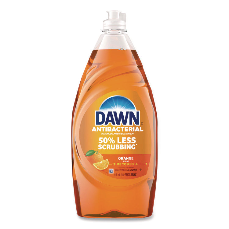 Ultra Antibacterial Dishwashing Liquid, Orange Scent, 30.8 oz Bottle, 8/Carton