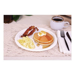 ChampWare Molded Fiber Tableware, 3-Compartment Plate, 10" dia, White, 125/Sleeve, 4 Sleeves/Carton