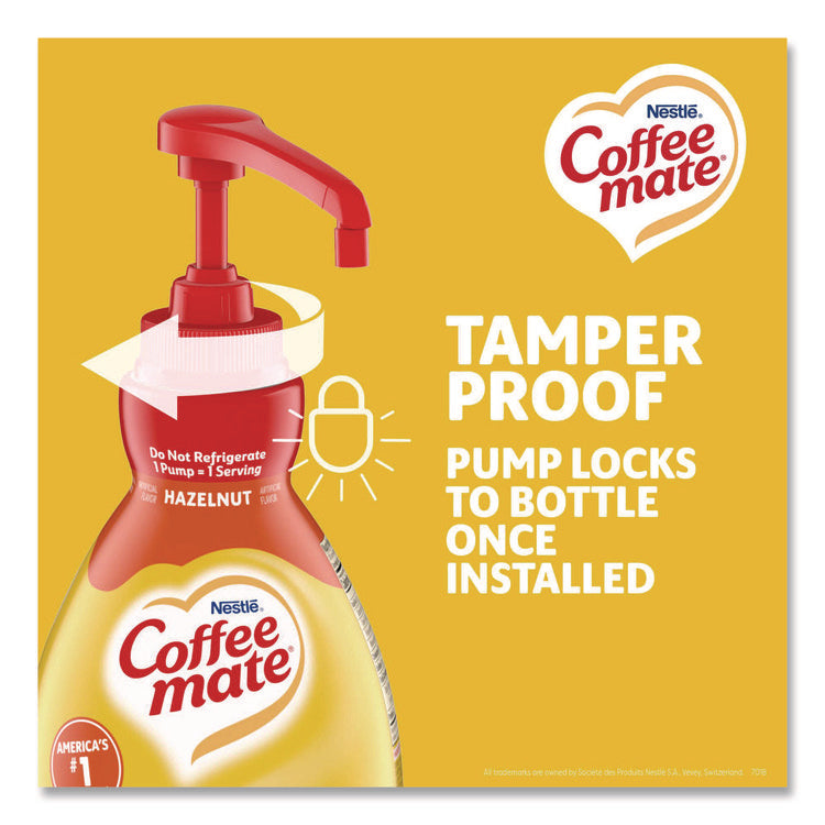 Liquid Coffee Creamer, Hazelnut, 1.5 L Pump Bottle, 2/Carton