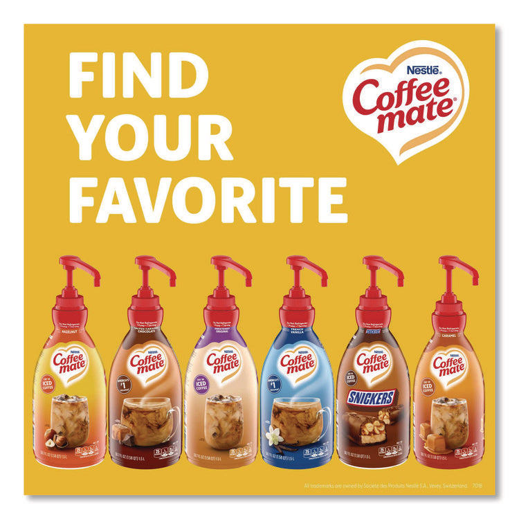 Liquid Coffee Creamer, Hazelnut, 1.5 L Pump Bottle, 2/Carton