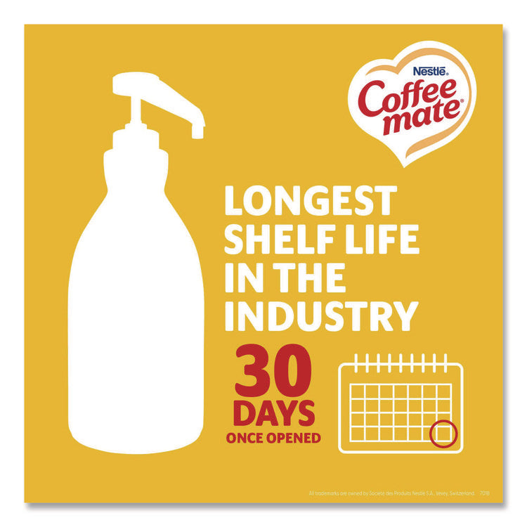 Liquid Coffee Creamer, Hazelnut, 1.5 L Pump Bottle, 2/Carton