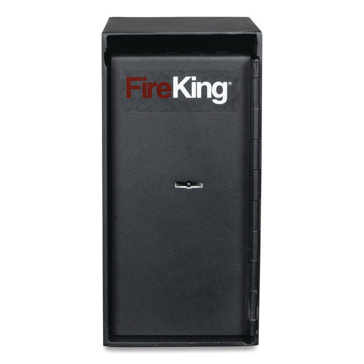Theft Resistant Compact Cash Trim Safe, 0.2 Cu Ft, 6w X 7d X 12h, Black