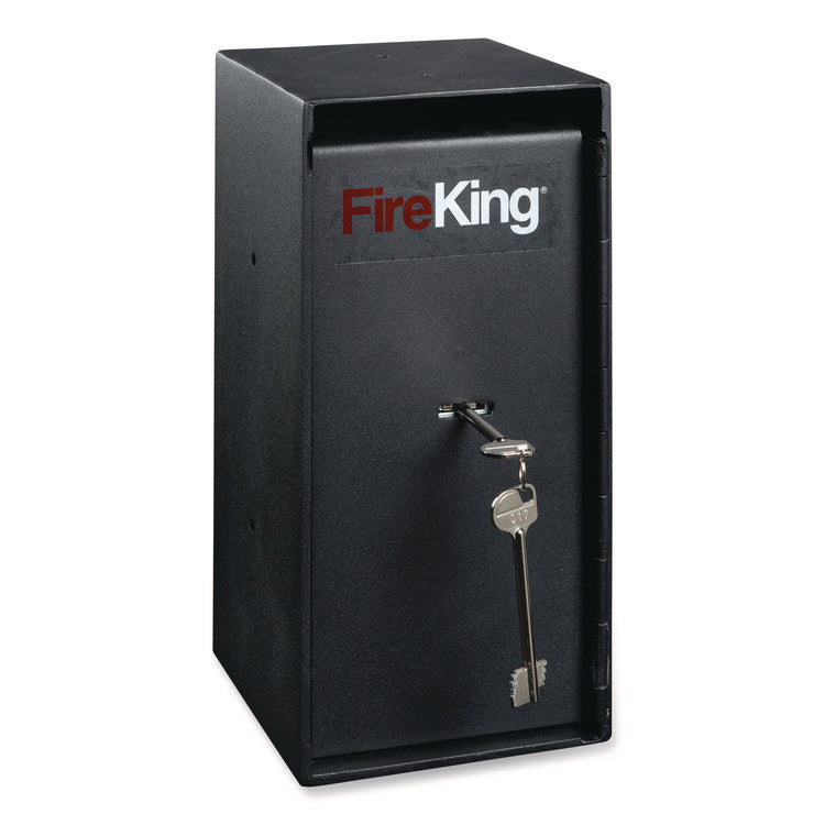 Theft Resistant Compact Cash Trim Safe, 0.2 Cu Ft, 6w X 7d X 12h, Black