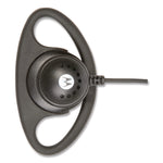 D-Style Earpiece with In-Line Microphone and Push-To-Talk, Black