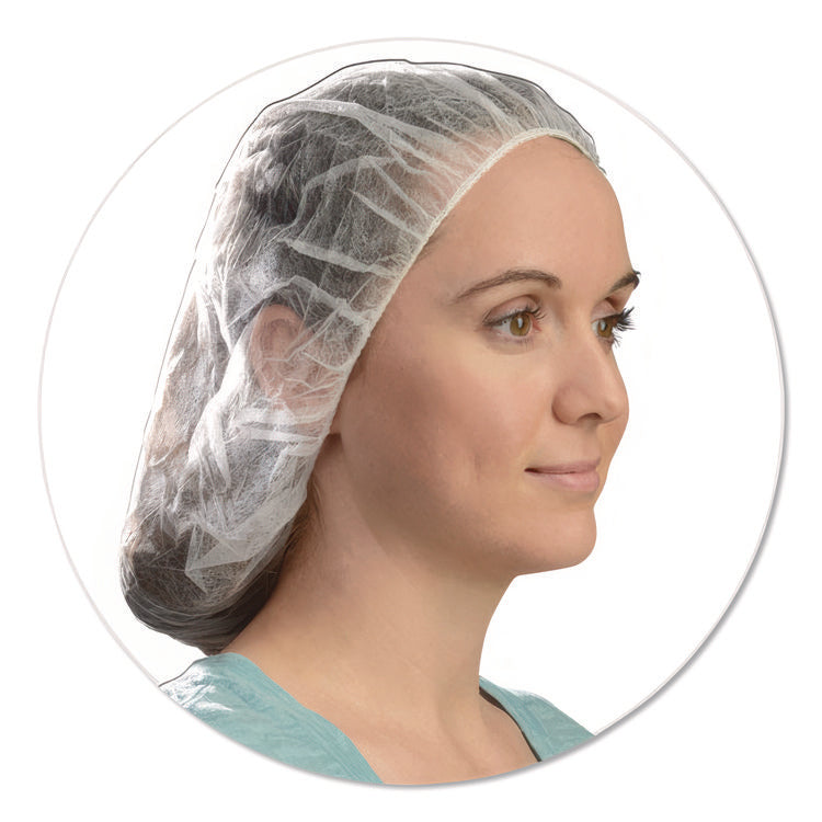 BC Series Bouffant Caps, 24", White, 1,000/Carton