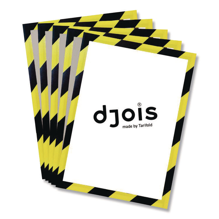 SOLO Magnetic Frame, 8.5 x 11 Insert, Yellow/Black Frame, 5/Pack