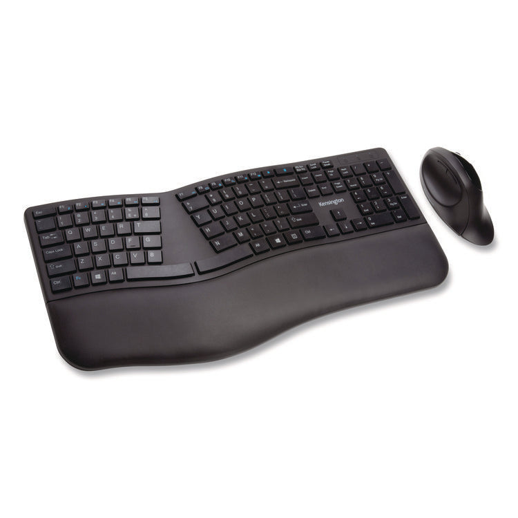 Pro Fit Ergo Wireless Keyboard and Mouse, 2.4 GHz Frequency, 30 ft Wireless Range, Black
