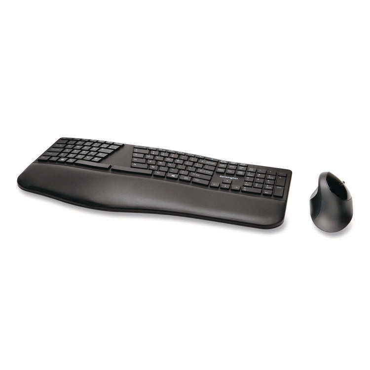 Pro Fit Ergo Wireless Keyboard and Mouse, 2.4 GHz Frequency, 30 ft Wireless Range, Black