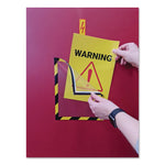 SOLO Magnetic Frame, 8.5 x 11 Insert, Yellow/Black Frame, 5/Pack