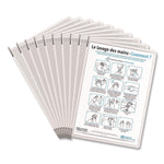 Antimicrobial Pivoting Pockets, 1 Section, White, 10/Pack