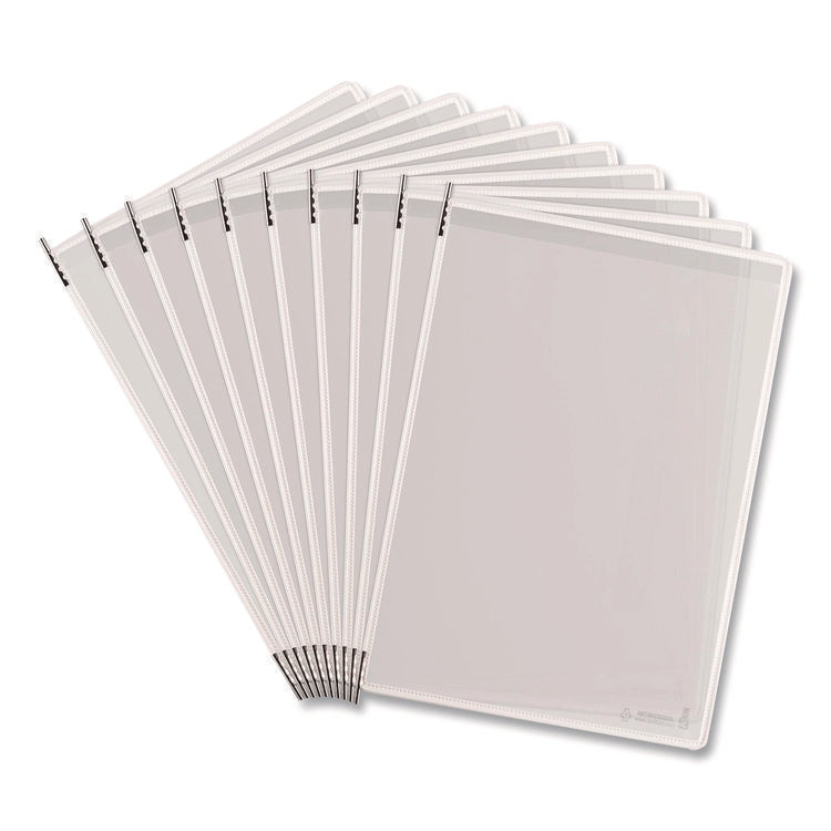 Antimicrobial Pivoting Pockets, 1 Section, White, 10/Pack