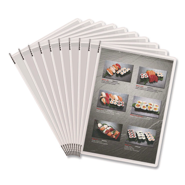 Antimicrobial Pivoting Pockets, 1 Section, White, 10/Pack