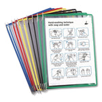 Antimicrobial Pivoting Pockets, 1 Section, Assorted Colors, 10/Pack