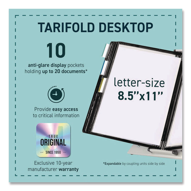 Desktop Reference System, 10 Panels with Black Borders, White Base