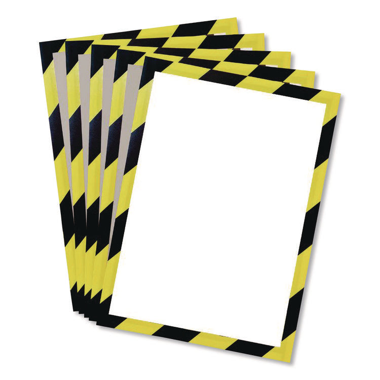 SOLO Magnetic Frame, 8.5 x 11 Insert, Yellow/Black Frame, 5/Pack