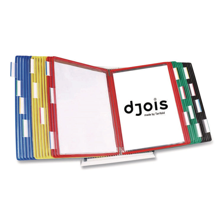 Desktop Reference and Display System, 30 Panels with Assorted Borders, White Base