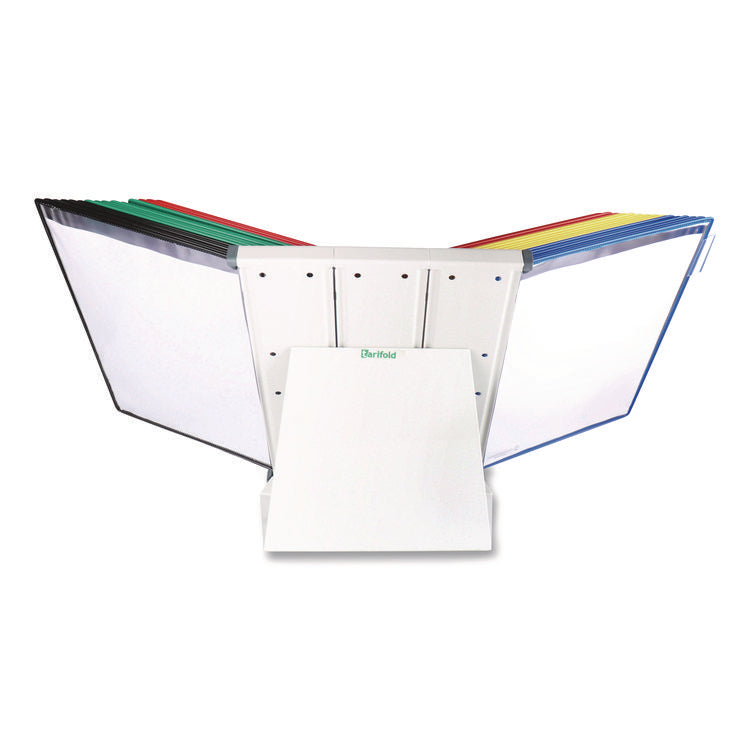 Desktop Reference and Display System, 30 Panels with Assorted Borders, White Base