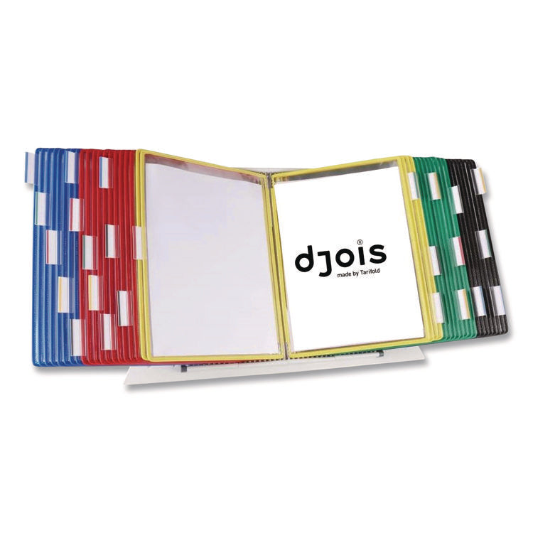 Desktop Reference and Display System, 40 Panels with Assorted Borders, White Base