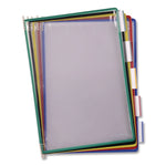 Desktop Reference and Display System, 40 Panels with Assorted Borders, White Base