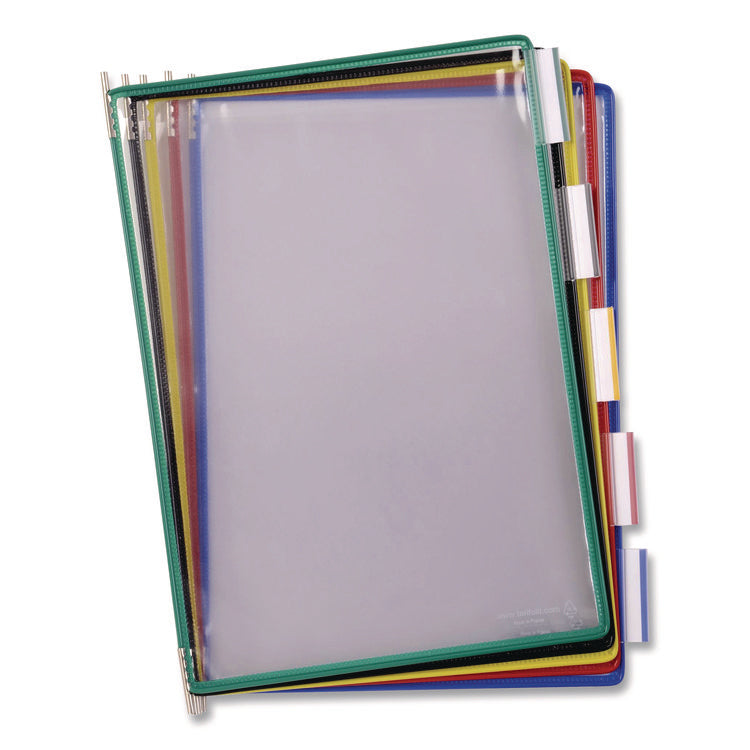 Desktop Reference and Display System, 40 Panels with Assorted Borders, White Base