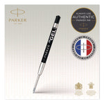 Refill For Parker Retractable Gel Ink Roller Ball Pens, Medium Conical Tip, Black Ink, 2/pack