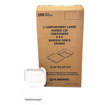 Foam Hinged Lid Containers, 9 x 10 x 3, White, Foam, 200/Carton