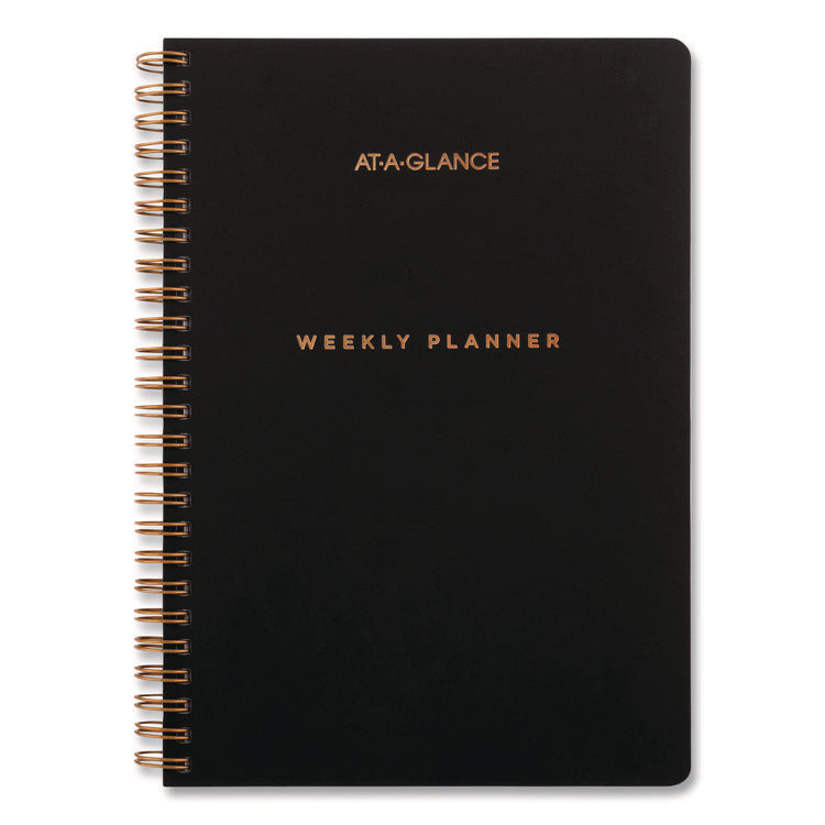Signature Lite Academic Weekly Monthly Planners, 8 x 5, Black Cover, 12-Month (July to June): 2025 to 2026
