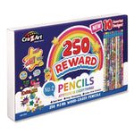 Pencils Motivational Classpack, #2 Black Lead, Assorted Barrels, 10 Designs, 250 Pencils/Set