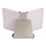 Antimicrobial Desktop Reference and Display System, 10 Panels with White Borders, White Base
