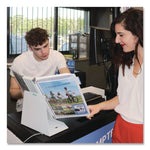 Antimicrobial Desktop Reference and Display System, 10 Panels with White Borders, White Base