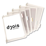 Antimicrobial Desktop Reference and Display System, 10 Panels with White Borders, White Base