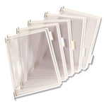 Antimicrobial Desktop Reference and Display System, 10 Panels with White Borders, White Base
