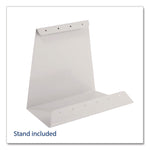Antimicrobial Desktop Reference and Display System, 10 Panels with Assorted Borders, White Base