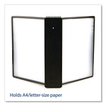 Easy-Load Wall Display Unit, 10 Panels with Black Borders, Black Base