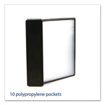 Easy-Load Wall Display Unit, 10 Panels with Black Borders, Black Base