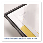 Easy-Load Wall Display Unit, 10 Panels with Black Borders, Black Base