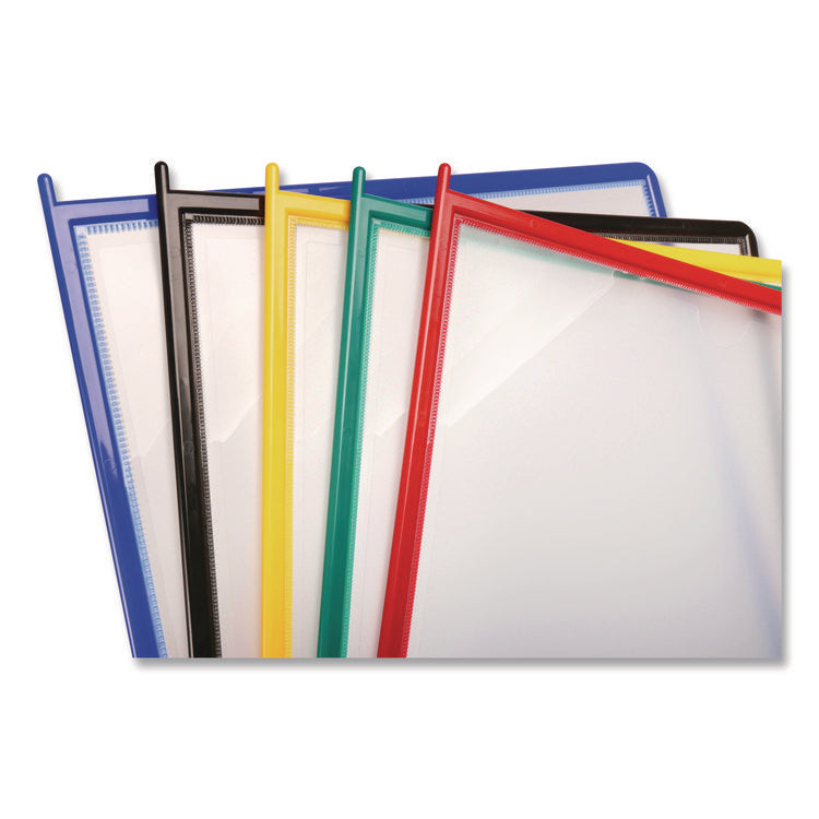 Easy-Load Wall Display Unit, 10 Panels with Assorted Borders, White Base