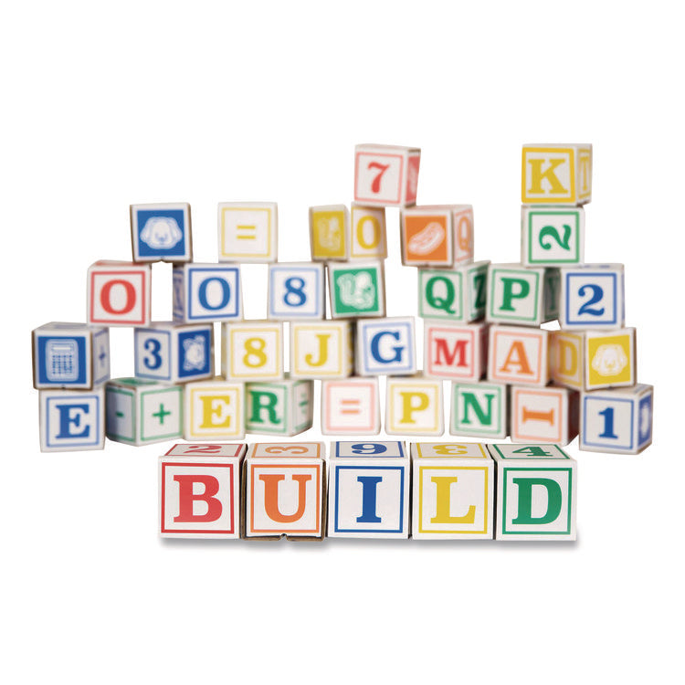 At Play 123 ABC Learning Blocks, Corrugated Board, Assorted, 50/Pack