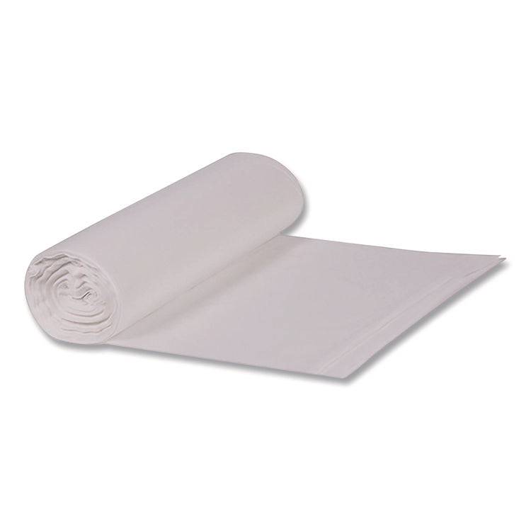 Linear Low-Density Can Liners, 33 gal, 0.65 mil, 33 x 39, Clear, Roll, 250/Carton