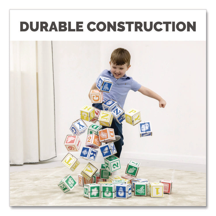 At Play 123 ABC Learning Blocks, Corrugated Board, Assorted, 50/Pack