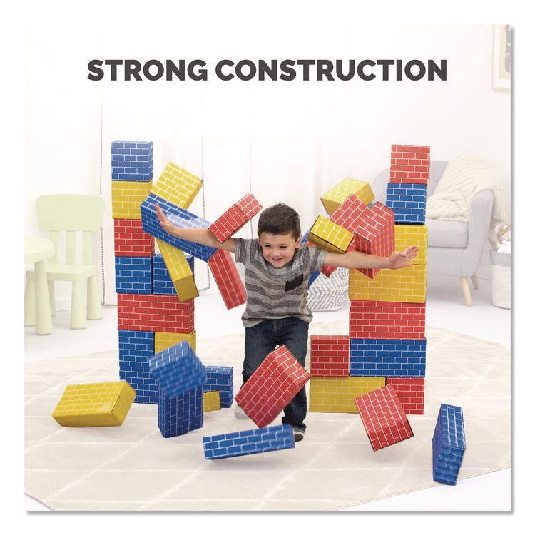 At Play Cardboard Building Block, Corrugated Board, Assorted, 40/Pack