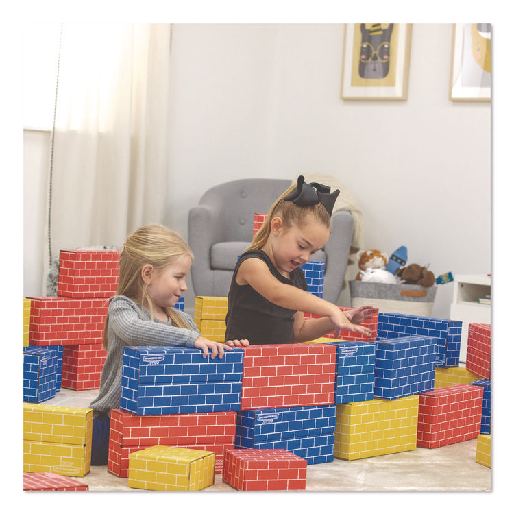 At Play Cardboard Building Block, Corrugated Board, Assorted, 40/Pack