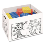 At Play Color in Toy Box, Animal Design, 1 Section, 5.25 Cu Ft, 28" x 18" x 18", White/Black