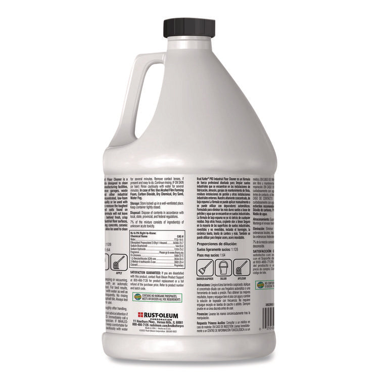 Professional Low Foam Floor Cleaner Concentrate, Lemon Scent, 1 gal Bottle, 4/Carton
