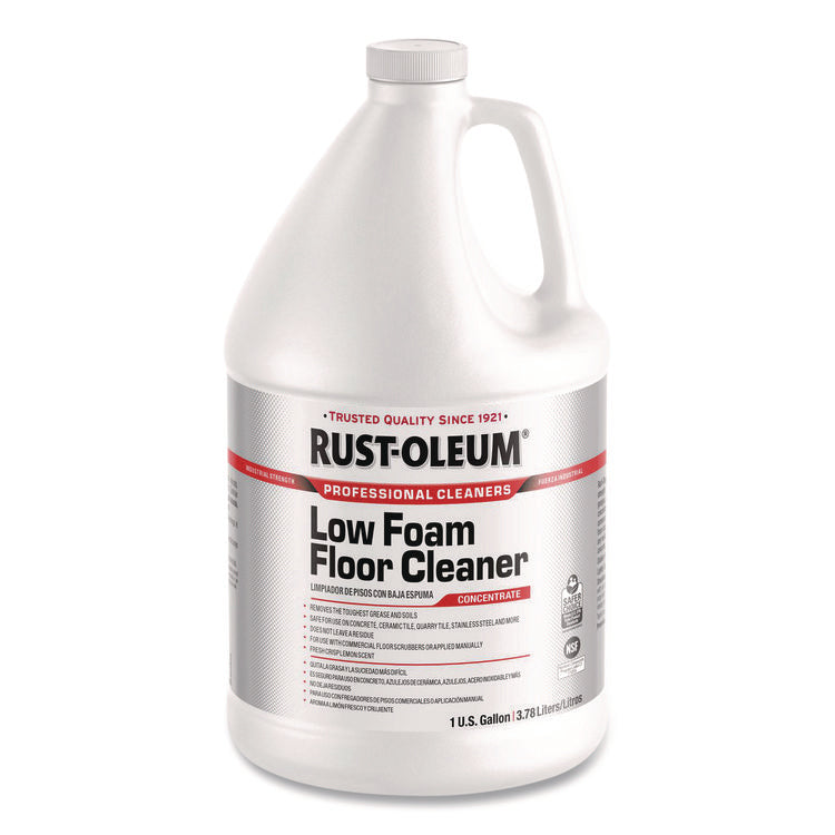 Professional Low Foam Floor Cleaner Concentrate, Lemon Scent, 1 gal Bottle, 4/Carton
